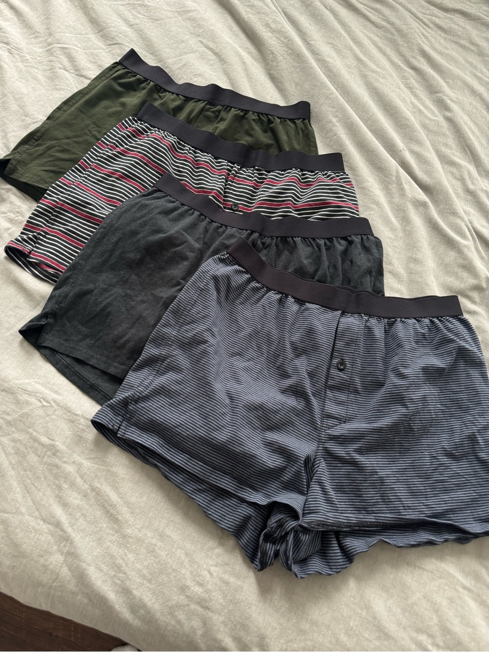 Pact Organic Cotton Men’s Everyday Stripe Knit Medium Boxers Set of 4 NWOT - Picture 7 of 8